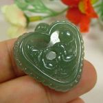 jade heart pendant